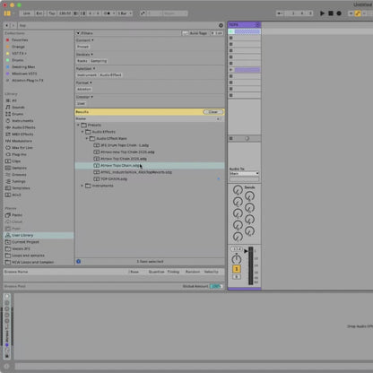 Ableton Top Drum Processing Chain